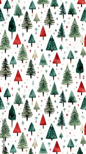 Christmas tree pattern backgrounds celebration.