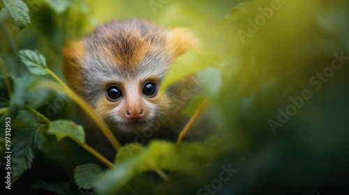 a small animal in the bushes photo