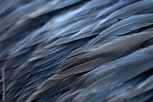 close up of feathers on a surface