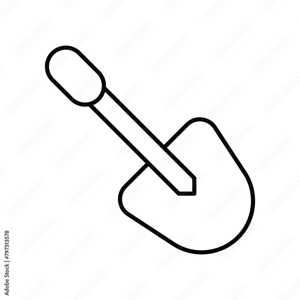 shovel icon with white background vector stock illustration shovel icon with white background vector stock illustration