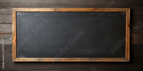 a blackboard with a wooden frame