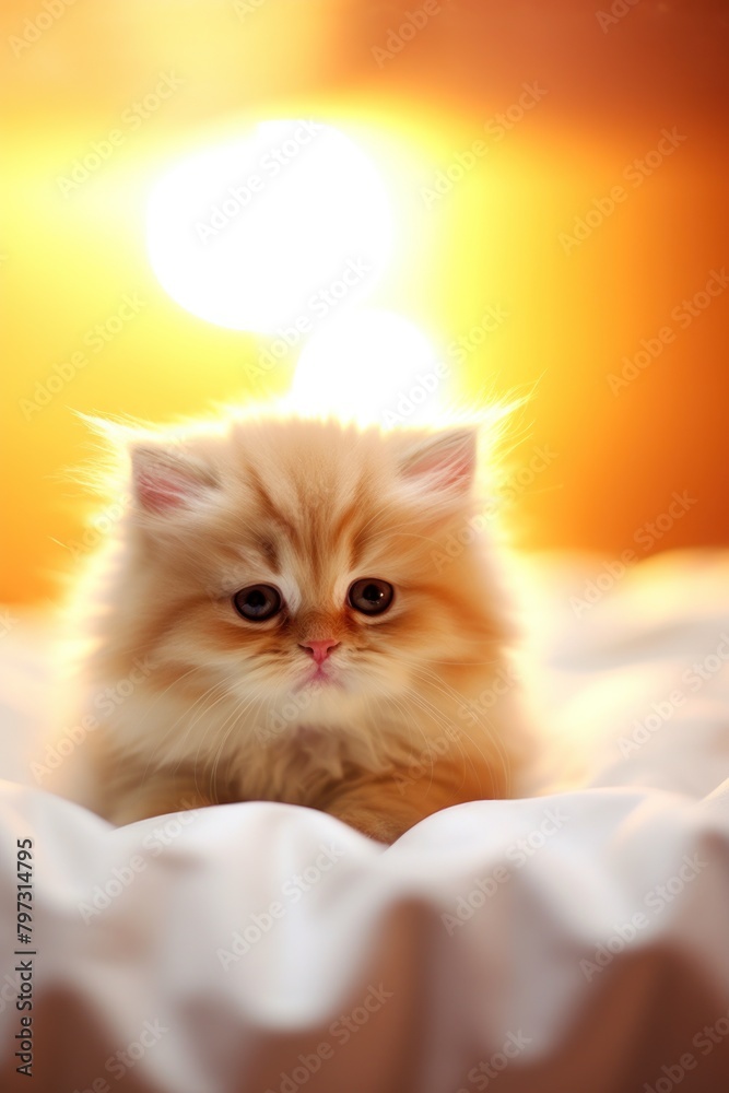 a kitten lying on a blanket a kitten lying on a blanket