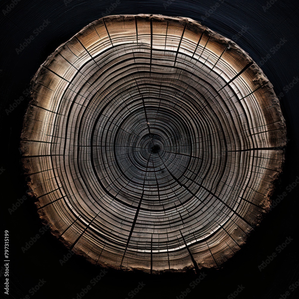Naklejka premium a close up of a tree stump