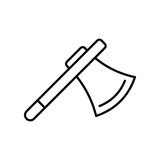 axe icon with white background vector stock illustration