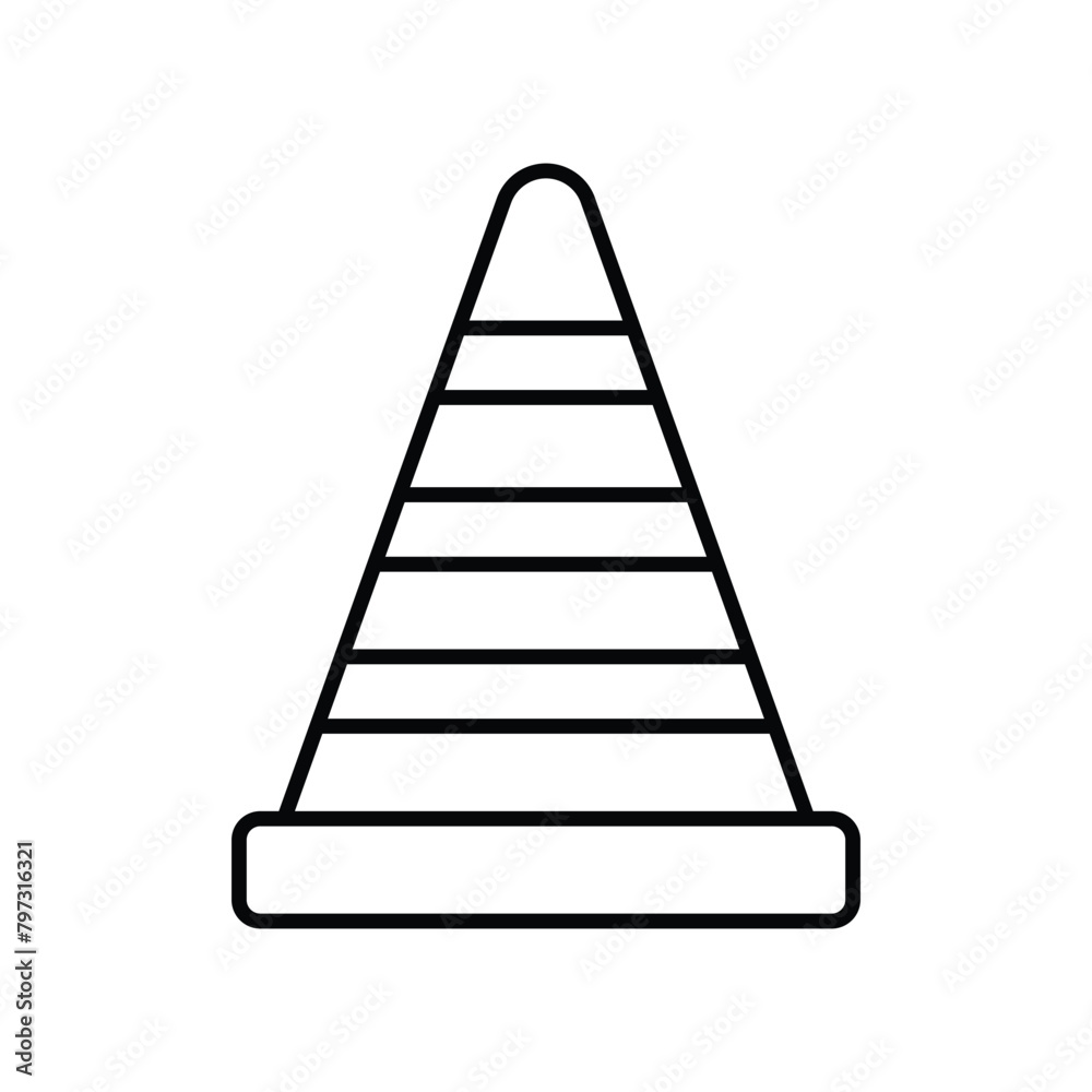 traffic cone icon with white background vector stock illustration traffic cone icon with white background vector stock illustration