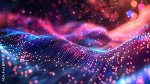 Technology Particle Abstract Background hyper realistic 