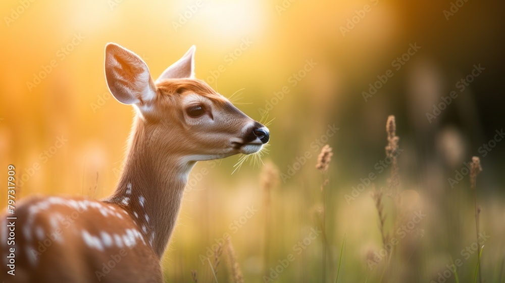 Fototapeta premium a deer in a field