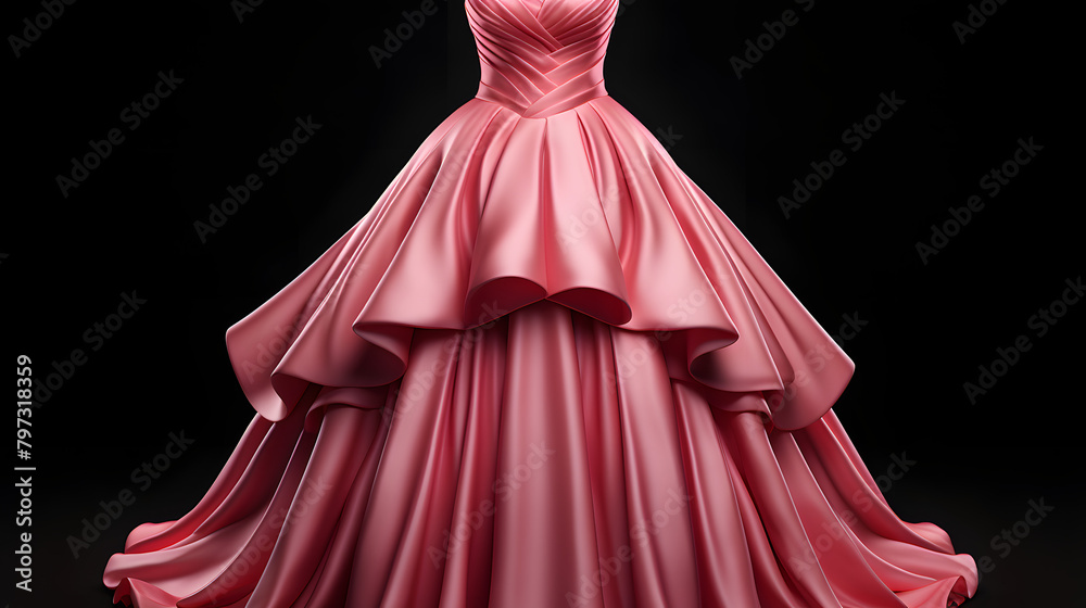 Ball gown fashion icon 3d