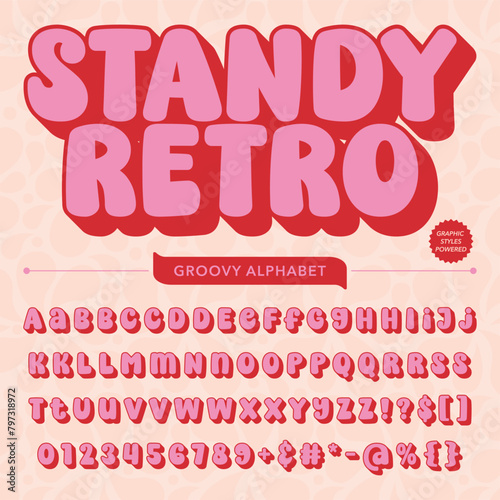Standy Retro Vintage Display bold Font alphabet