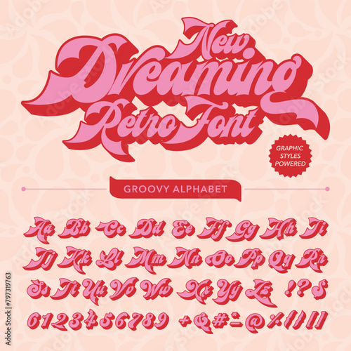 New Dreaming Retro Vintage Display bold Font alphabet