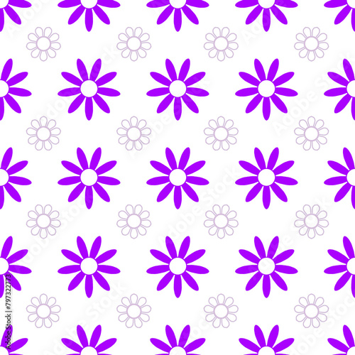 seamless pattern small purple flowers 