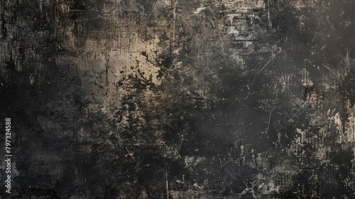 Worn black grunge texture background 