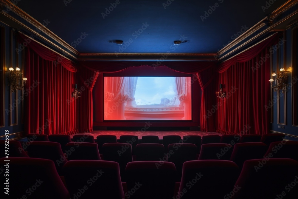 Auditorium indoors cinema screen.