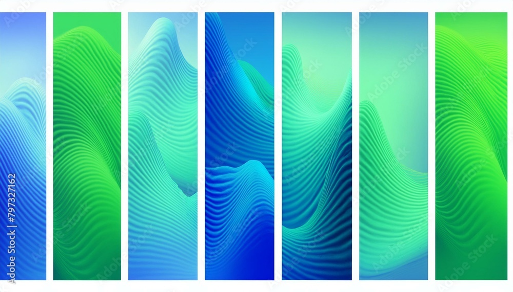 Luminous Lagoon: Modern Design Template with Fluid Waves