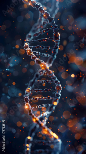 Wallpaper Mural Visually Captivating DNA Strand Analysis in Breeding Programs: A Cinematic and Hyper-Detailed 3D Rendering Torontodigital.ca