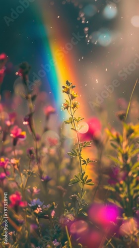 Rainbow nature outdoors flower.