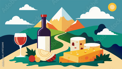 A journey through France with creamy brie and rich buttery chardonnay alongside tangy goat cheese and delicate pinot noir..
