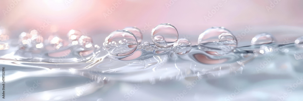 water drops and bubbles,,Collagen Skin Serum and Vitamin , bubbles in water, for beauty skin care cosmetics, spa products,abstract oil bubbles or face serum background. Oil and water bubbles .banner water drops and bubbles,,Collagen Skin Serum and Vitamin , bubbles in water, for beauty skin care cosmetics, spa products,abstract oil bubbles or face serum background. Oil and water bubbles .banner