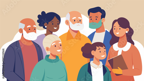 A group of elders sitting together sharing stories and memories of their ancestors who were freed on this day passing down the legacy of resilience. Vector illustration