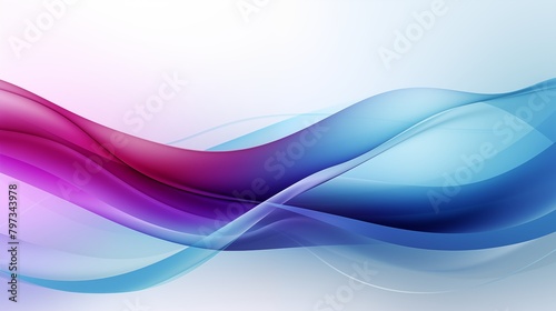 Abstract 3D Background with Blue and Violet Striped Wavy Lines.