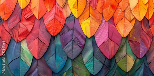 Abstract colorful background made of different colors and shapes photo