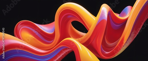 Colorful fluid background wallpaper  wavy abstract  futuristic and modern. Isolated object.