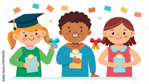 A group activity where children decorate their own special Potty Training Grad sashes using stickers and markers.