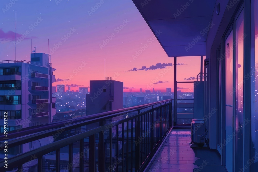Balcony cityscape architecture landscape. Balcony cityscape architecture landscape.
