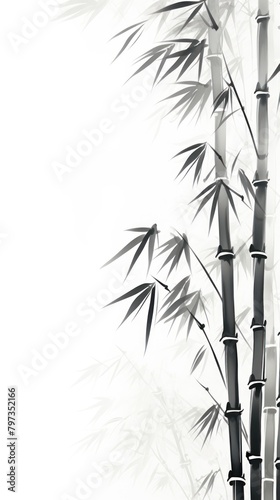 Bamboo plant monochrome weaponry.