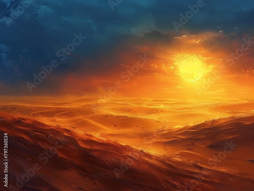  "Boiling Summer Heat on a Desert Landscape"