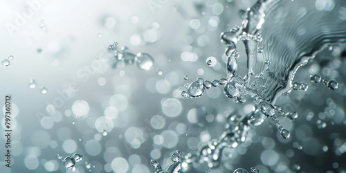 Wallpaper Mural water drops and bubbles,,Collagen Skin Serum and Vitamin , bubbles in water, for beauty skin care cosmetics, spa products,abstract oil bubbles or face serum background. Oil and water bubbles. banner Torontodigital.ca