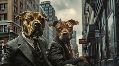DOGS IN SUITS IN THE CITY
