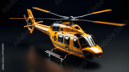 Helicopter machine icon 3d photo