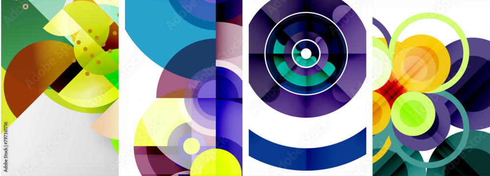 A vibrant collage featuring colorfulness in shades of purple, violet, magenta, and electric blue. Circles arranged in a captivating pattern, creating a visually stunning piece of art A vibrant collage featuring colorfulness in shades of purple, violet, magenta, and electric blue. Circles arranged in a captivating pattern, creating a visually stunning piece of art