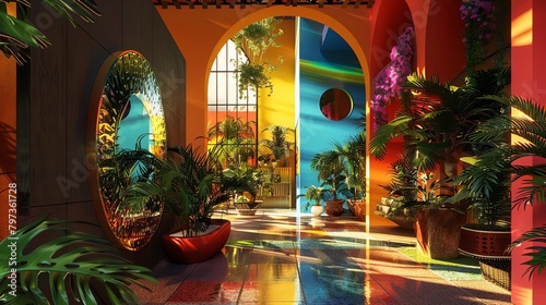 CG 3D rendering, vibrant colors, intricate details