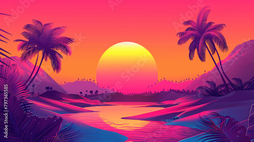 sunset on the beach