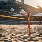 A beach volleyball game at the Paris Olympics2