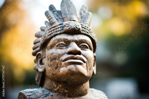 a statue of a man wearing a crown