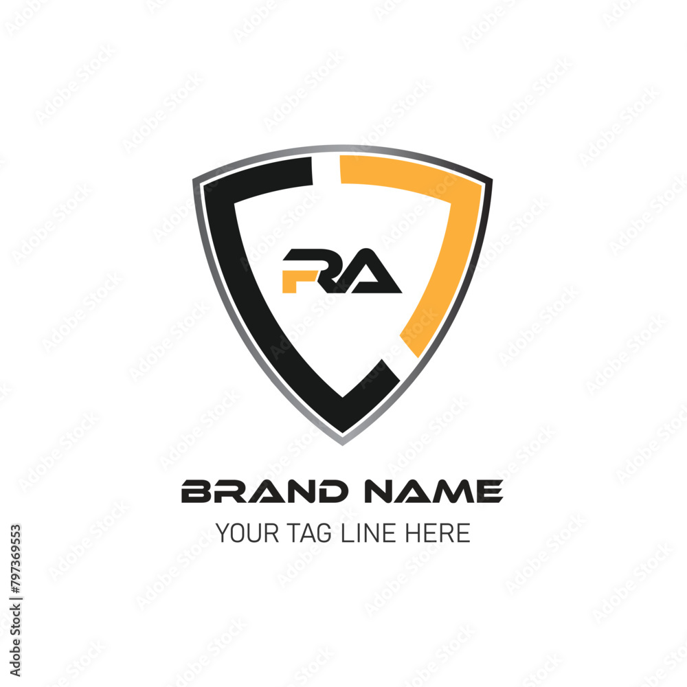 Free Vector Abstract Brand ra letter logo illustration design.
