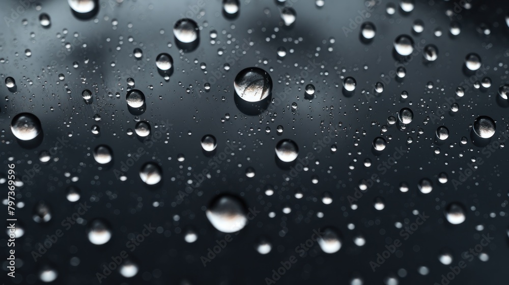 water droplets on a glass surface