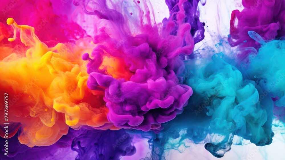 a colorful smoke in water a colorful smoke in water