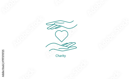 Vector Graphic: Symbolic Representation of Charity and Philanthropy