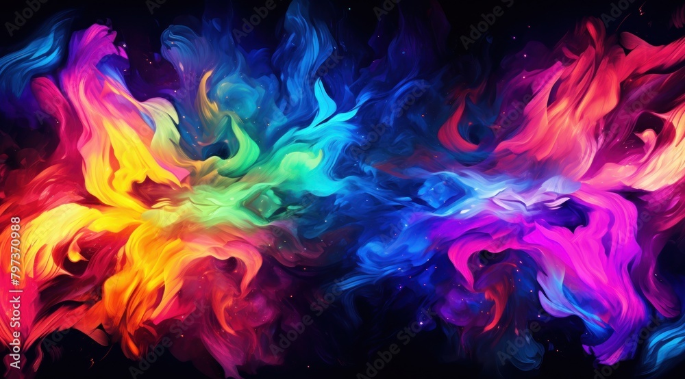 a colorful swirls of paint a colorful swirls of paint