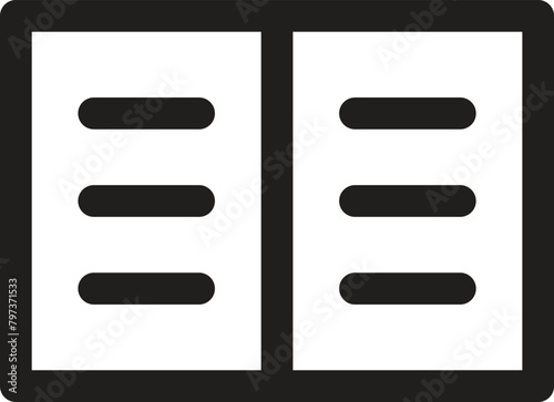 Open book vector on white background