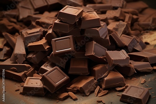 a pile of chocolate bars