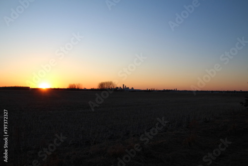 sunset over the field, Pylypow Wetlands, Edmonton, Alberta