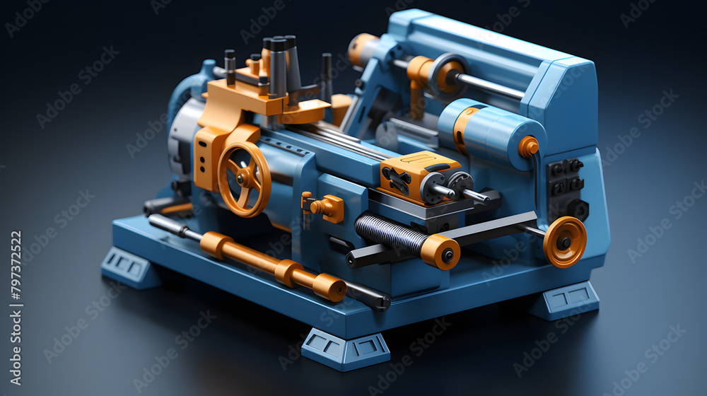 Tool machine icon 3d Tool machine icon 3d