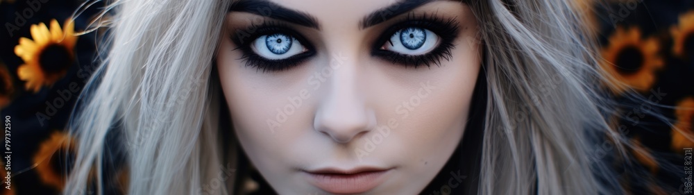 Obraz premium a close up of a woman's face