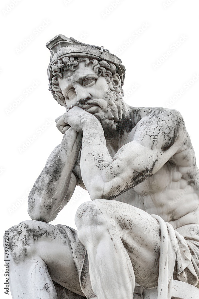 Greek statue thinking sculpture sketch art. Greek statue thinking sculpture sketch art.
