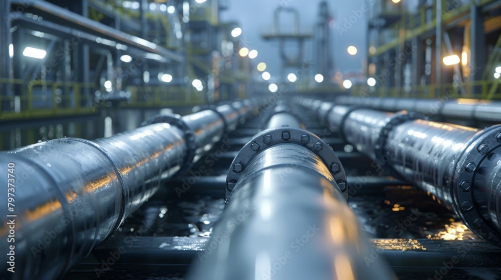 A long pipe with a yellow stripe is shown in the image A long pipe with a yellow stripe is shown in the image
